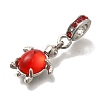 Rack Plating Alloy Rhinestone European Dangle Charms FIND-H005-45P-07-2