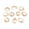 Brass Micro Pave Clear Cubic Zirconia Huggie Hoop Earrings EJEW-H109-06G-2