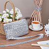 Polyester with PVC Paillette Lace Trim Ribbon OCOR-WH0101-91B-4