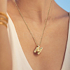 1pc Brass Chain with Alloy Letter Pendants Necklaces NJEW-LP0001-41M-G-4