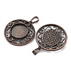 Brass Pendant Cabochon Settings KK-U074-04R-2