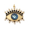 Rack Plating Brass Cubic Zirconia Pendants KK-G504-19G-01-1