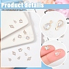 80Pcs 4 Styles Brass Cubic Zirconia Charms Sets ZIRC-YW0001-27-2