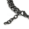 304 Stainless Steel & Natural Howlite Polygon Link Bracelets for Women BJEW-G717-16B-01-3