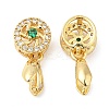 Brass Micro Pave Cubic Zirconia Pendant Pinch Bails KK-I705-06G-1
