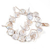 Natural Baroque Keshi Pearl Beads Strands PEAR-S018-06H-3