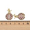 Brass Micro Pave Cubic Zirconia Pendants KK-S526-40G-3