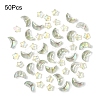 50Pcs 2 Styles Electroplate Glass Beads EGLA-YW0005-03D-1