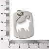 Non-Tarnish Hollow 304 Stainless Steel Pendants STAS-C086-04C-P-3