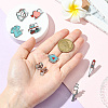 8Pcs 8 Styles Medical Theme Enamel Pins JEWB-CJ0001-61-4