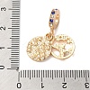 Rack Plating Alloy Colorful Rhinestone European Dangle Charms PALLOY-S189-43G-3