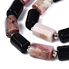 Natural Obsidian & Rhodonite Beads Strands G-Q614-01A-08-4