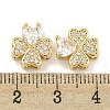 Brass with Clear Cubic Zirconia Charms KK-Q820-24G-3