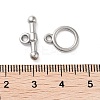 Non-Tarnish 304 Stainless Steel Ring Toggle Clasps X-STAS-A092-09G-P-3