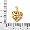 Heart Brass Micro Pave Cubic Zirconia Pendants KK-M319-09G-3