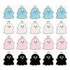 20Pcs 4 Colors Alloy Enamel Pendants ENAM-YW0002-68-1