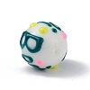 Opaque Painted Glass Beads LS-GLAA-B001-01F-3