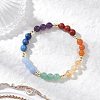Natural Amethyst & Red Jasper & Red Aventurine & Synthetic Hematite & Lapis Lazuli & Citrine & White Jade & Green Aventurine Beaded Stretch Bracelets for Girls BJEW-JB12174-1