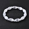 Natural Selenite Beaded Stretch Bracelets for Women BJEW-F481-01B-4
