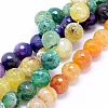Faceted Natural Agate Beads Strands G-F559-05-12mm-1
