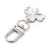 Lucky Clover Alloy Enamel Pendant Decoration HJEW-JM02502-02-4
