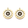 304 Stainless Steel Enamel Pendants STAS-Q111-10G-02-1