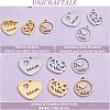 12Pcs 6 Style 304 Stainless Steel Pendants STAS-UN0039-83-6