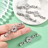 SHEGRACE Flower Brass Micro Pave Clear Cubic Zirconia Fold Over Clasps XGRQ58127-783P-1-4