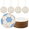 10Pcs Unfinished Blank Wooden Pendants Set for Painting Arts WOOD-CP0001-23A-1