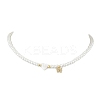 Brass Micro Pave Grade AAA Cubic Zirconia Letter Pendant Necklaces NJEW-JN04771-23-1