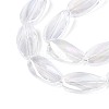Electroplate Transparent Glass Beads Strands EGLA-N055-02-4