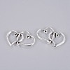 Tibetan Style Double Heart Connector Charms TIBE-M029-02AS-NF-2
