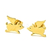 Cute Little Animal Theme 304 Stainless Steel Stud Earrings EJEW-B041-03E-G-1