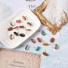 12Pairs 12 Colors Opaque Resin & Walnut Wood Stud Earring Findings MAK-CD0001-05-7