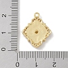 Rack Plating Brass Micro Pave Clear Cubic Zirconia Pendants KK-A224-04G-3