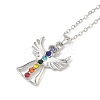 Chakra Angel Alloy Colorful Rhinestone Pendant Necklaces for Women FS-WGF797E-01-2