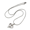 304 Stainless Steel Heart with Paw Print Pendant Pet Urn Ashes Necklaces LS-NJEW-S455-04P-4