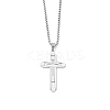 201 Stainless Steel Pendant Necklaces for Man NJEW-Q336-03B-P-1