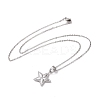 Non-Tarnish 304 Stainless Steel Pentagram Pendant Necklace for Women STAS-E154-23P-2