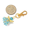Angel Glass & Alloy Pendant Decorations HJEW-MZ00360-04-3