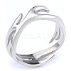 Fire Shaped 304 Stainless Steel Finger Rings FS-WG492AF-01-1