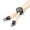 Half Finished Twisted Milan Rope Slider Bracelets FIND-G032-01B-09-3