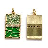 Brass Cubic Zirconia Pendants ZIRC-O044-06G-2