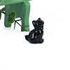 Cat Shape Natural Obsidian Sculpture Ornaments PW-WG0C1F7-02-1