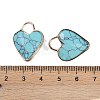 Synthetic Turquoise Faceted Pendans KK-L218-005G-02-3