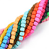 Handmade Polymer Clay Beads Strands X-CLAY-S092-78-2