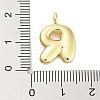 Rack Plating Brass Balloon Letter Pendants KK-C050-01G-R-3
