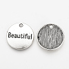 Tibetan Style Alloy Pendants TIBEP-Q078-16AS-RS-2