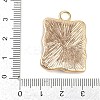 Brass Enamel & Natural Pearl Rectangle with Flower Pendants KK-K351-51G-03-3