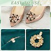 4Pcs 2 Styles Flower Brass Rhinestone Shoe Decorations AJEW-GA0006-94A-3